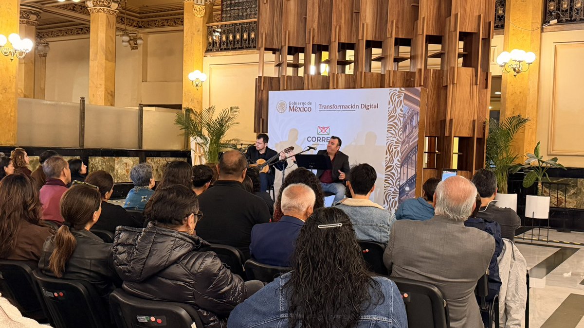 Palacio_Postal's tweet photo. ¡Qué noche tan nostalgica vivimos en el #PalacioPostal! 🏛️✨

Aquí un pequeño vistaso de lo que fue el #concierto “Alma Mexicana IPN” con #VictorKastuera y #JulioGándara durante la #NocheDeMuseos 🎶🎸. Música, historia y talento reunidos en un solo lugar. https://t.co/pcNVnRE2Iz