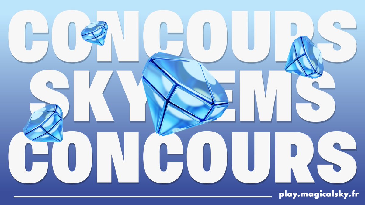 MagicalSkyMC's tweet photo. Un petit #concours, ça fait longtemps non ? Tente de remporter 750 Skygems à dépenser comme tu veux sur MagicalSky ! 

Pour tenter ta chance rien de plus simple : un petit #RT sur ce post pour participer au tirage au sort le 7 octobre. 

Bonne chance 👀 https://t.co/enoqwLAEqZ