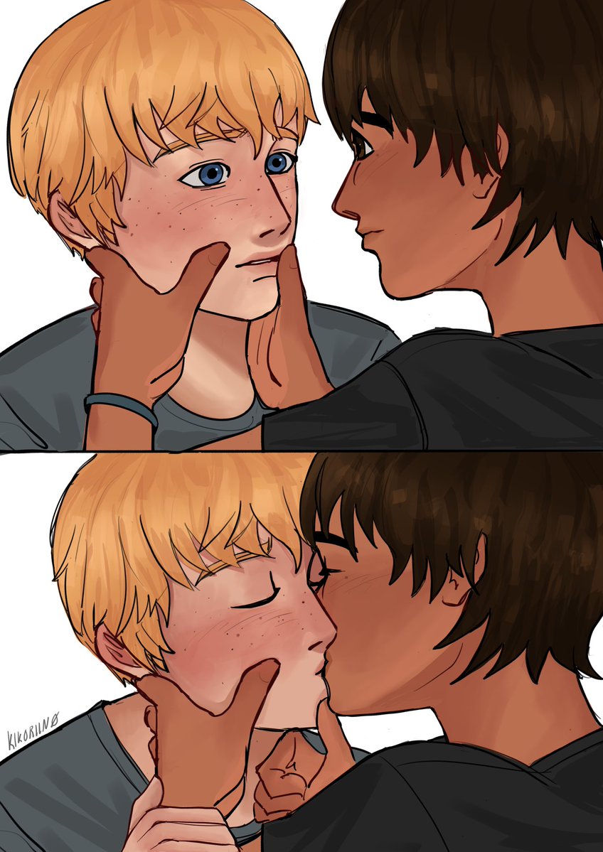 Kikoriin0's tweet photo. First kiss. #Spiritwolf https://t.co/E6dOmzVCsL