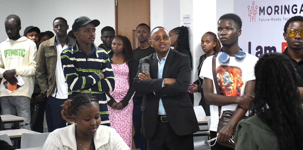 moringaschool's tweet photo. Beyond the classroom. Into the industry. 💻🚀

Today, we welcomed 59 4th-year Computer Science students from @KaratinaUniv to Moringa for a day of campus tours, career conversations, industry insights &amp; certification pathways.

Great to have you with us today! #Moringa https://t.co/Ik6mVV2PiM