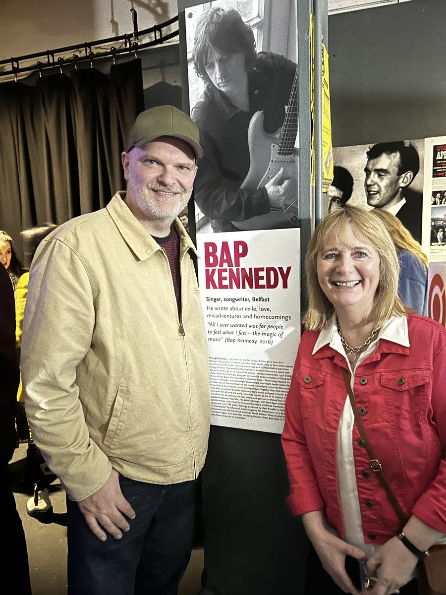 RalphMcLeanShow's tweet photo. So good to see @BrendaBKennedy down at the launch of the @SoundOfBelfast festival in the @OhYeahCentre tonight. Brenda’s written a beautiful book about the life of her husband, the great #BapKennedy, and I’m delighted to be hosting the launch night on November 9th. Can’t wait. https://t.co/tJT7HzbehM