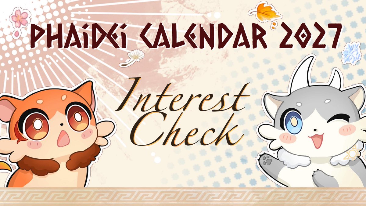 PhaideiCal2027's tweet photo. Our dear Friends and Connoissseurs of Phainon and Mydei!

The Interest Check for our amazing Phaidei Calender 2027 is opened 🎉 !

You can find the link with all information in the next post!

#phaidei‌ #Phainon #Mydei #PMC27 https://t.co/pF8fOw1ISo