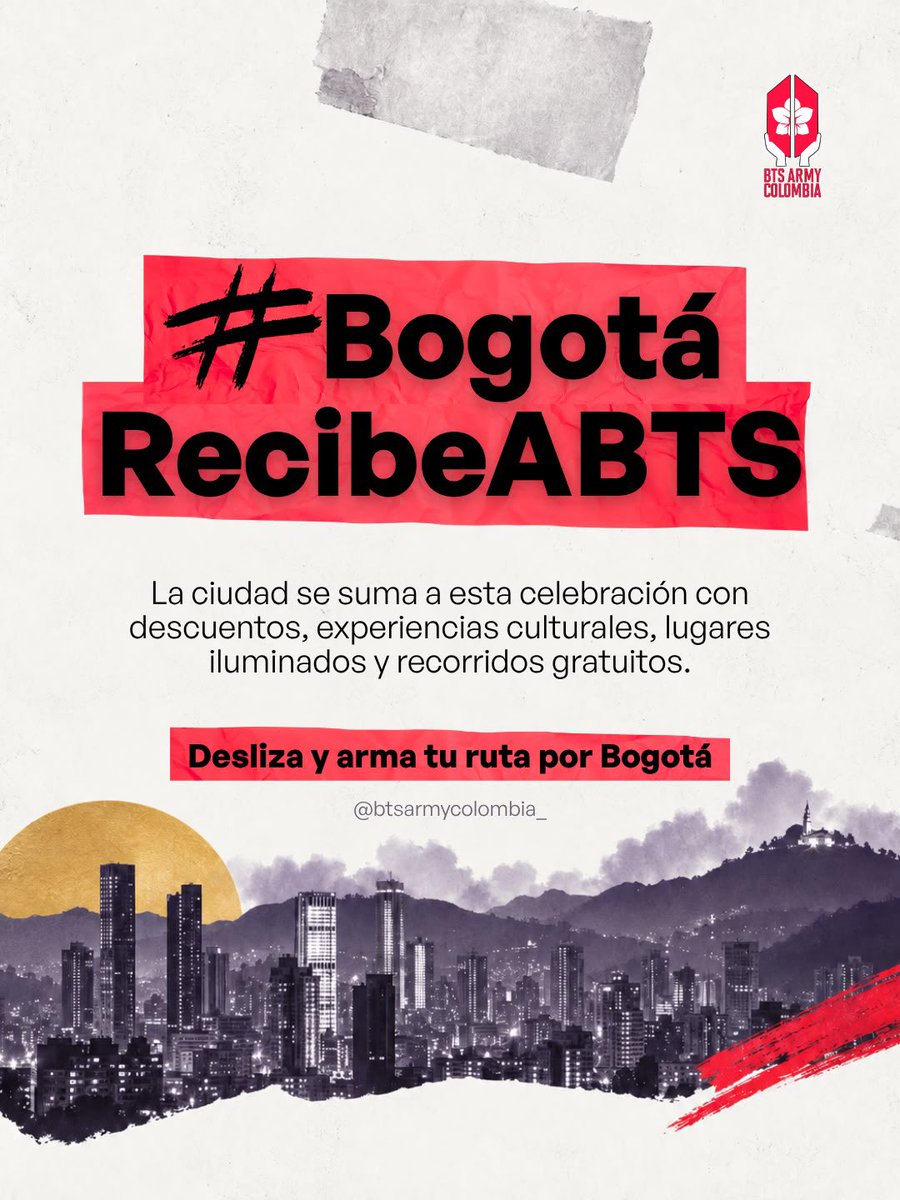 btsarmycol_'s tweet photo. Lo que alguna vez imaginamos para Bogotá hoy comienza a tomar forma. 💜🇨🇴

Desde el inicio de este proyecto soñamos con una ciudad preparada para recibir a BTS y a ARMY, no solo durante el concierto, sino también a través de experiencias para descubrir, recorrer y vivir Bogotá de una manera diferente.

Hoy queremos compartirles parte de esa visión. ✨

Bogotá se prepara para recibirnos con una ciudad entera por descubrir.

#BogotáRecibeABTS #ARMYColombia