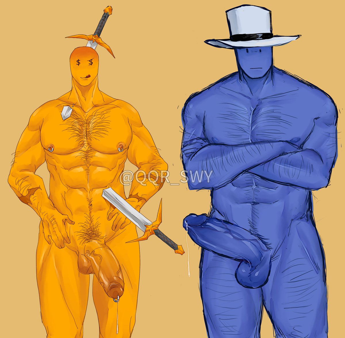 QQR_SWY's tweet photo. Drawn together with @Solitude_uv !
Please check out their page, they make amazing art ✨ ！
#robloxnsfw https://t.co/kKGdN82FyK