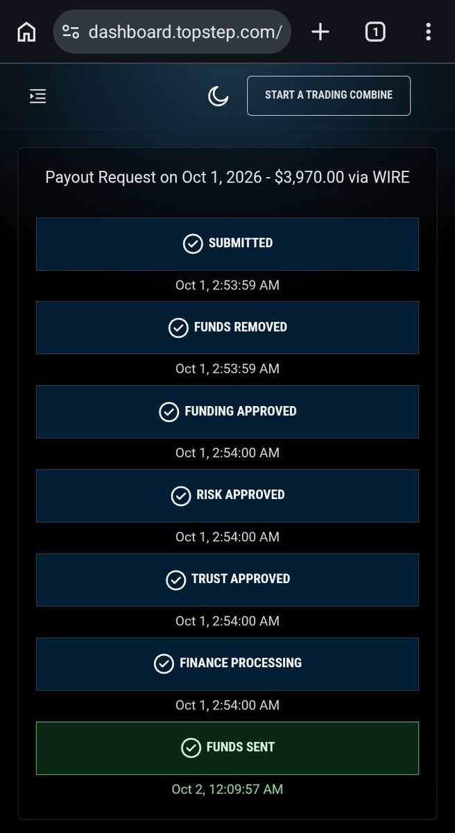 MAS_AhamedX's tweet photo. Wtf… unbelievable 🤯🔥

Wire transfers typically take 5–7 business days, but Topstep approved my payout in less than 24 hours... 🤷‍♂️

That’s seriously impressive.

Big respect to @Topstep @MichaelPatak

This is how a prop firm should treat traders 💕 https://t.co/cA1emvXmGA