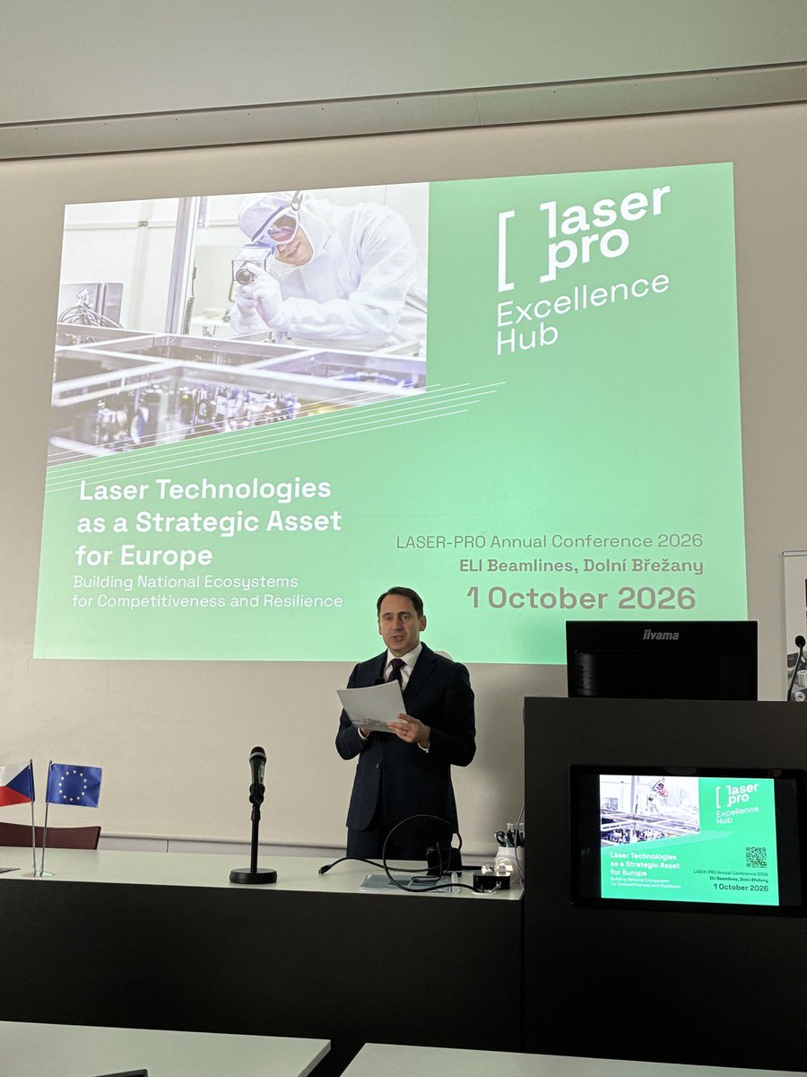 SigitasMitkus's tweet photo. 🇱🇹🇨🇿 Pleased to open #LASERPRO in Prague highlighting Lithuania’s position as a true photonics superpower.
Looking forward to welcoming researchers and business representatives at the #LT27EU events in Vilnius. https://t.co/TIxfuUeGye