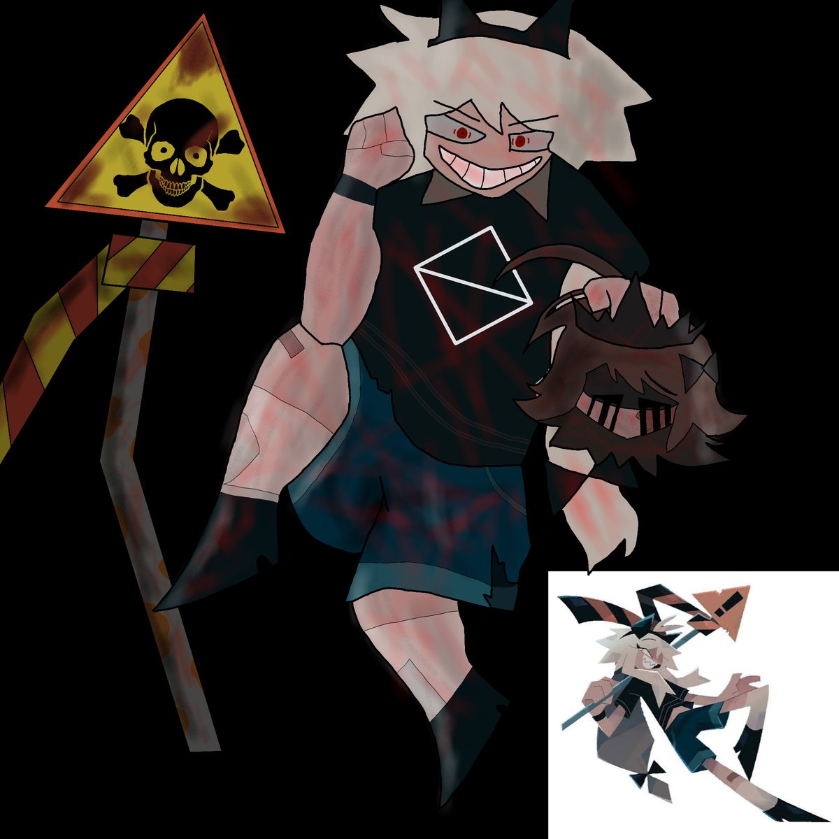 Star_Studen's tweet photo. [Semi-successful art]
I think it turned out not badly
But the most favorite thing here is the road sign, which is my favorite job now
I'm waiting for an estimate

Insanity Katie and ROAD SIGN https://t.co/o7fhV9a8sp