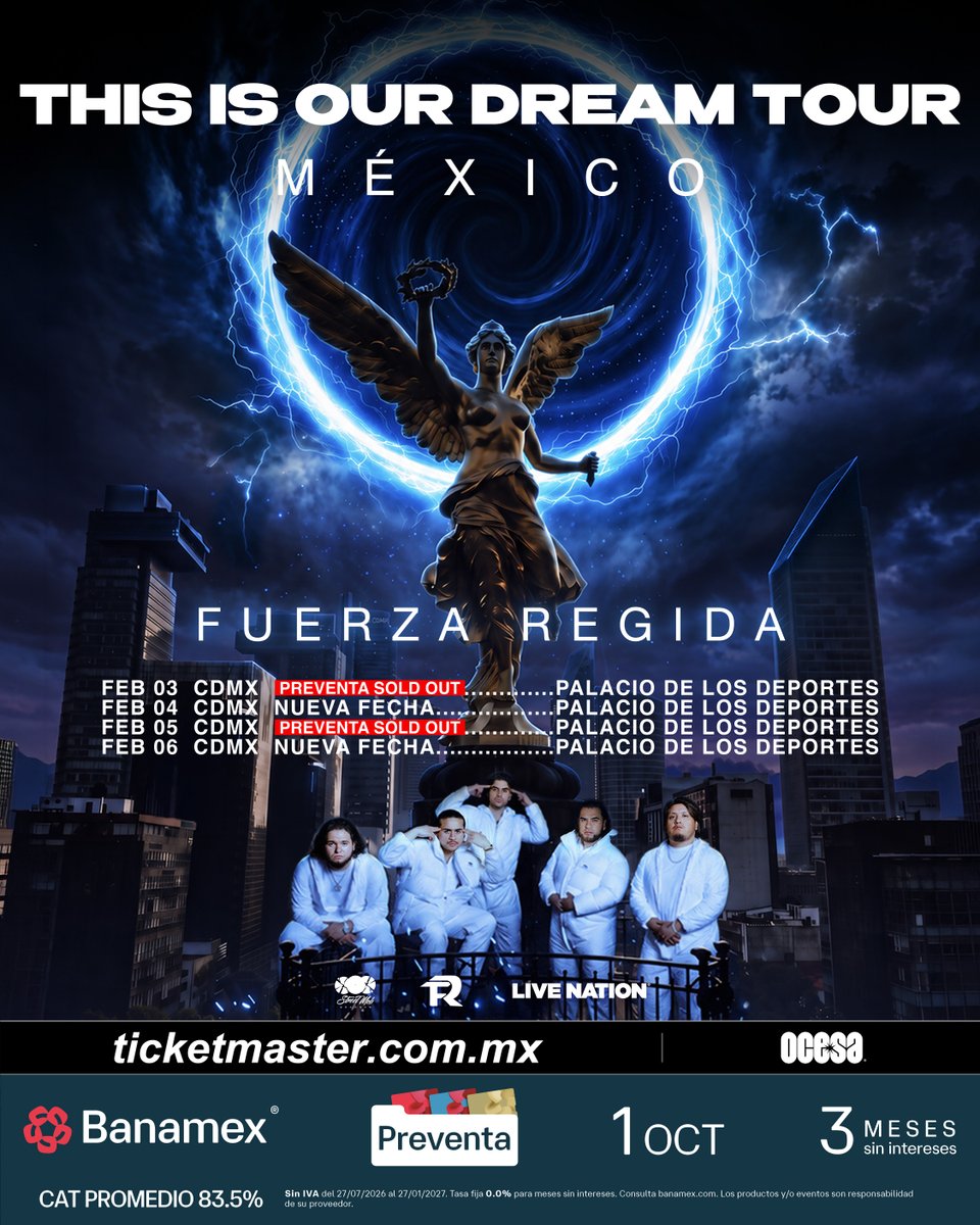 PLAYLIST_MAG's tweet photo. Fuerza Regida anuncia dos nuevas fechas en el Palacio de los Deportes. https://t.co/XIDP3BdONc