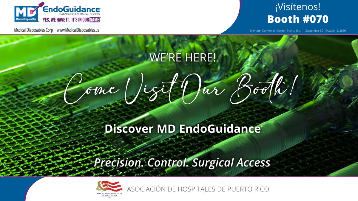 MDC_Drug_Test's tweet photo. Take a walk through #AHPR2026 with us!
 Take a look around—and come visit us!

https://t.co/HE9oZ01PNU

#MDEndoGuidance #HospitalesPR #SurgicalDevices #Laparoscopy #PuertoRico https://t.co/GBRYeTv7B8