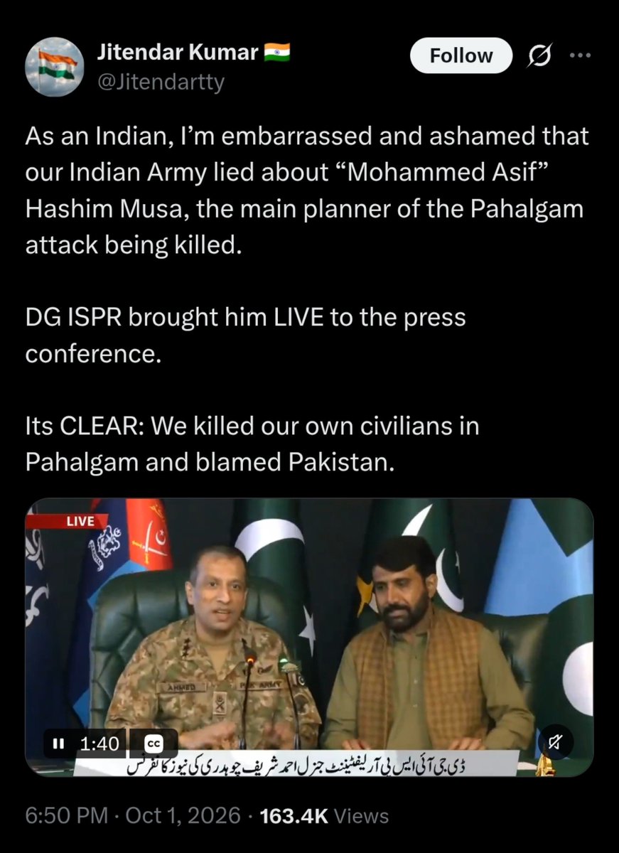 KKhopri's tweet photo. @UnsungWarrior7 @Pak1stTeam Fakeistan speechless https://t.co/go3n3w7I91