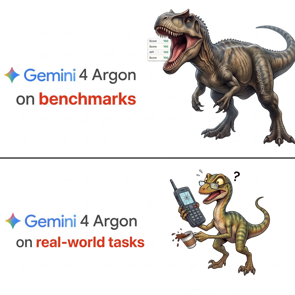 rubenssoto_ai's tweet photo. "It destroyed all previous benchmarks!"

The model in production: 🦖☕ https://t.co/lUUpOqiQdH