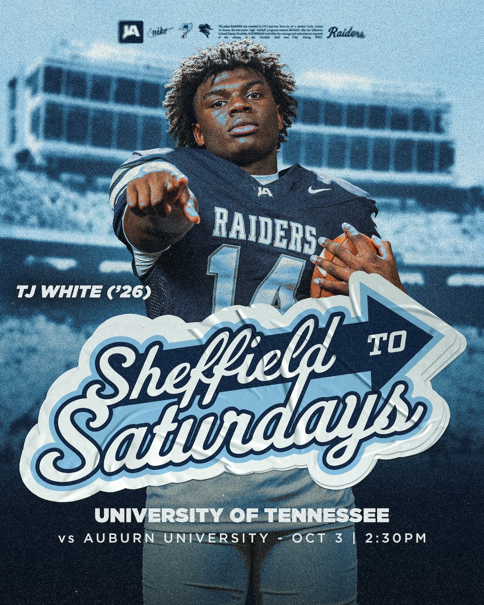 JARaiderFB's tweet photo. Good luck to these former Raiders who will be playing this week at the next level!!!
(3 of 3)
#WeAreJA
#ForeverARaider
#SheffieldToSaturdays https://t.co/GsrXclfty2
