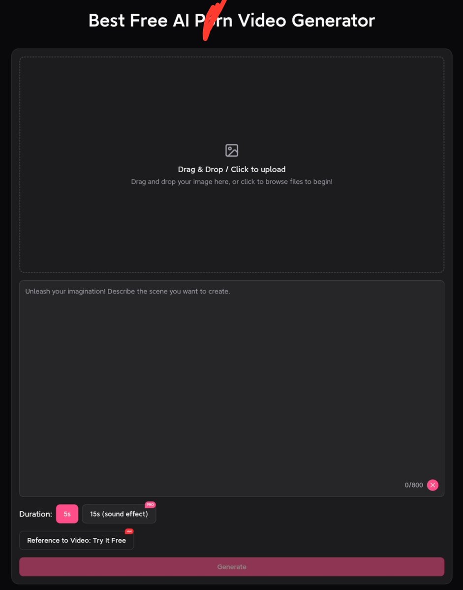 rexsooo's tweet photo. FOUND A FREE AI IMAGE-TO-VIDEO TOOL FOR ADULT CONTENT 

https://t.co/D8ND9v1cdp

you can:

• upload an image
• describe the motion with a prompt
• generate an AI video
• download without a watermark

HOW TO USE:

1. upload your image
2. write a motion prompt
3. hit Generate
4. download the result

⚠️ 18+ only
only use fictional adult characters or images you have permission to use

try it: https://t.co/D8ND9v1cdp