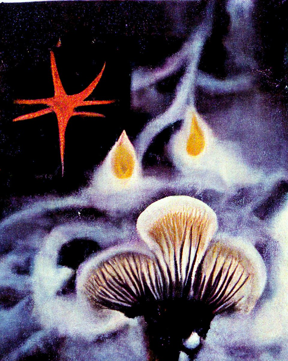 throw_remote's tweet photo. gonna actually commit to Old Models October (In the spirit of Opposite October, typically I don't post at all)

With MJv3 I experimented a ton w/ how it simulated aspects of different print eras, producing these pseudo-print artifacts that became their own thing. https://t.co/60Xwam53fA