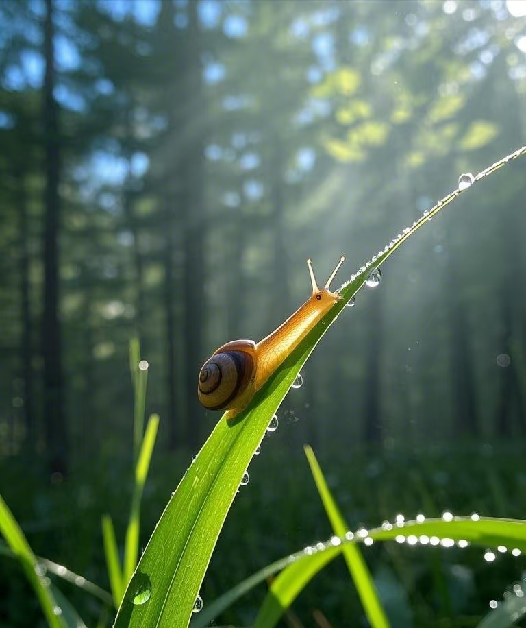 AnnaNadiyah's tweet photo. [Don't let trivial worries hold you back—even a tiny snail can show great grit! Embrace life's journey with a bright and brave heart!]， https://t.co/kpZetS73kE