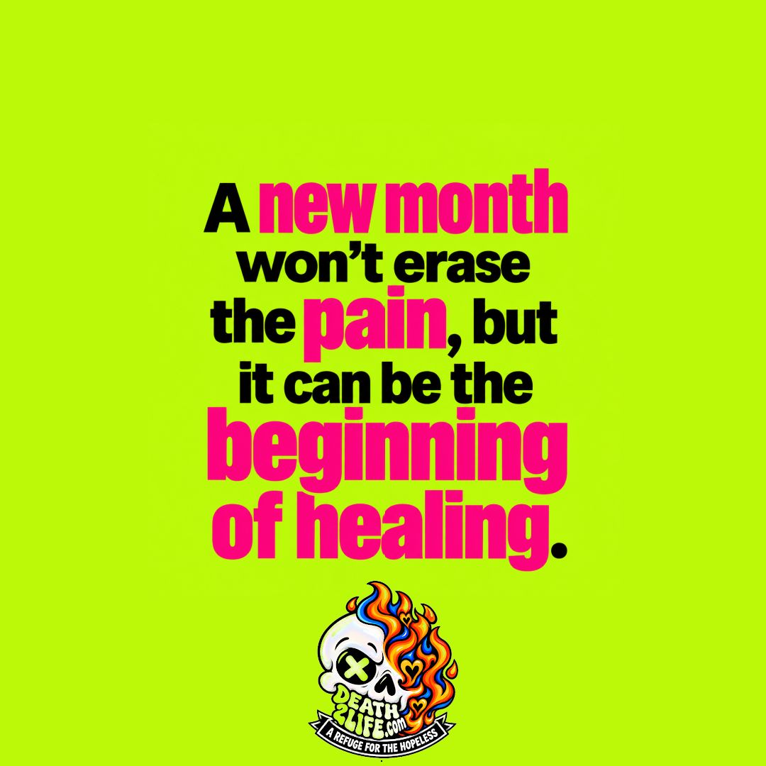 Official_D2L's tweet photo. New month. Your healing starts now. 
#death2life https://t.co/t66pQvA3fN