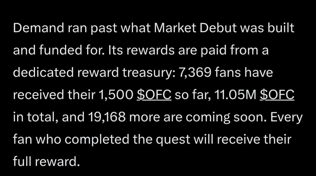 chokmahxbt's tweet photo. Community Update regarding Polymarket Quests Rewards:

$OFC https://t.co/KG3RjSdyMi