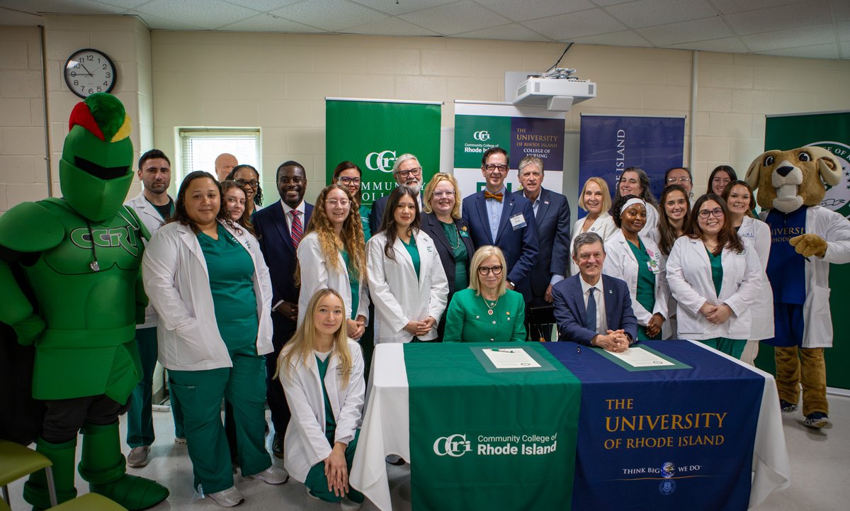 RISenate's tweet photo. Today, Senate President Pro Tempore @hannagallo27 and Rep. David A. Bennett joined leaders of @CCRINews and @universityofri for the announcement of a new, fully online registered nurse to bachelor of science (RN-to-BS) program.

Learn more: https://t.co/mSzA4vTcGL https://t.co/0O51nbw3Ys