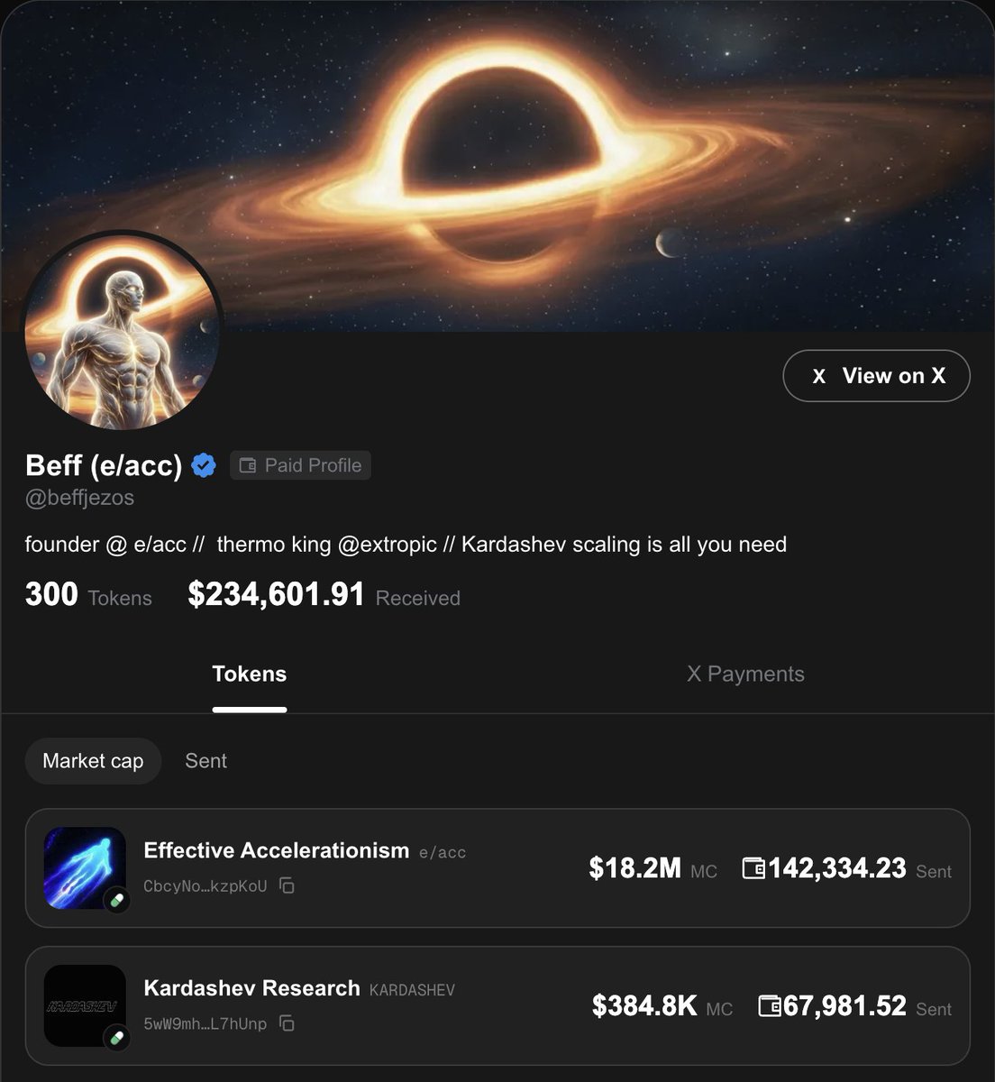 kevinxu's tweet photo. i can't believe people are still financially ddos'ing @beffjezos 

$234k + $56k more on the way for $290k in a week.

at this rate, he will be forcibly injected $15M in a year.

when will this madness stop. https://t.co/xcuaDkrS6r