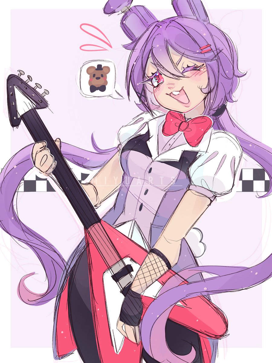 miyuartss's tweet photo. In honor of FNAF coming to Fortnite ! (*´◒`*)☆
#artmoots #FortniteArt #fnafbonnie https://t.co/L26bpdGM50