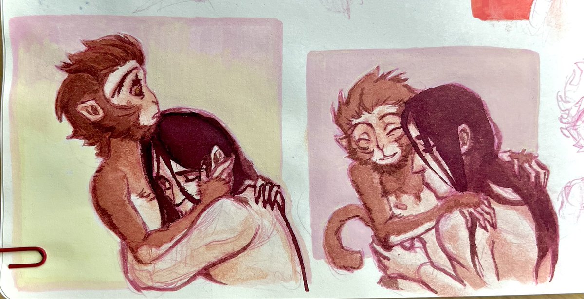 Lacrima2023's tweet photo. #jttw #wukong #jiankong #erlangshen 

я не люблю флафф, но они такие… такие.. аааААА я не могу 🥹😭😭😭🫨🫨 https://t.co/mnESMO2v6j