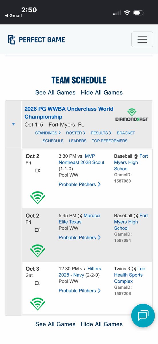 dylan_lincicum's tweet photo. My schedule for this week with Performance National at the 2026 PG WWBA Underclass World Championship event it Ft. Meyers @Performance_X2 https://t.co/XLIARs2ore