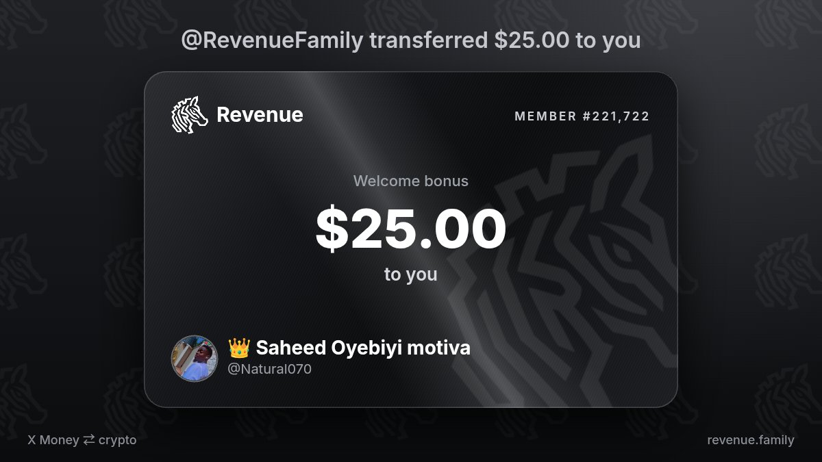 Natural070's tweet photo. @RevenueFamily I accept $25.00 from @RevenueFamily https://t.co/ZdRA45LpT5