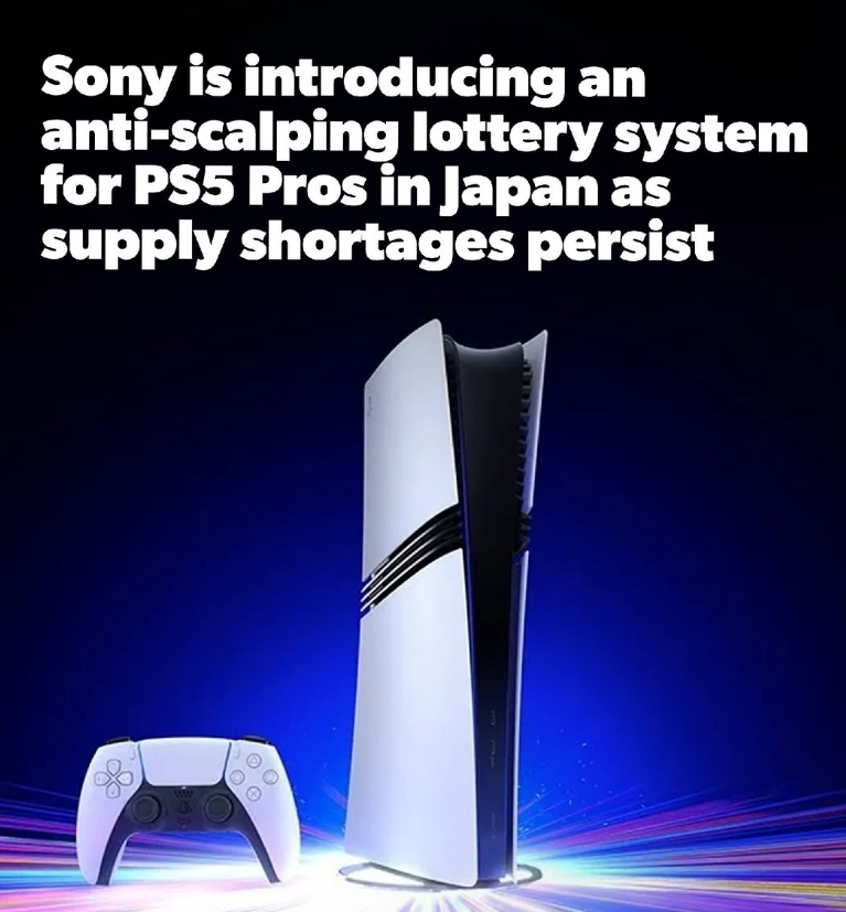michaelsikand's tweet photo. $SONY has created a lottery system in Japan to auction scarce PS5 pros ahead of GTA 6.

In the US, pros have been sold out online for months, trading at over $1600 used.

Excited to share my thesis and trading strategy soon on @AsymmetricBets_ as to why $SONY is mispriced. https://t.co/0vTeUUeIB5