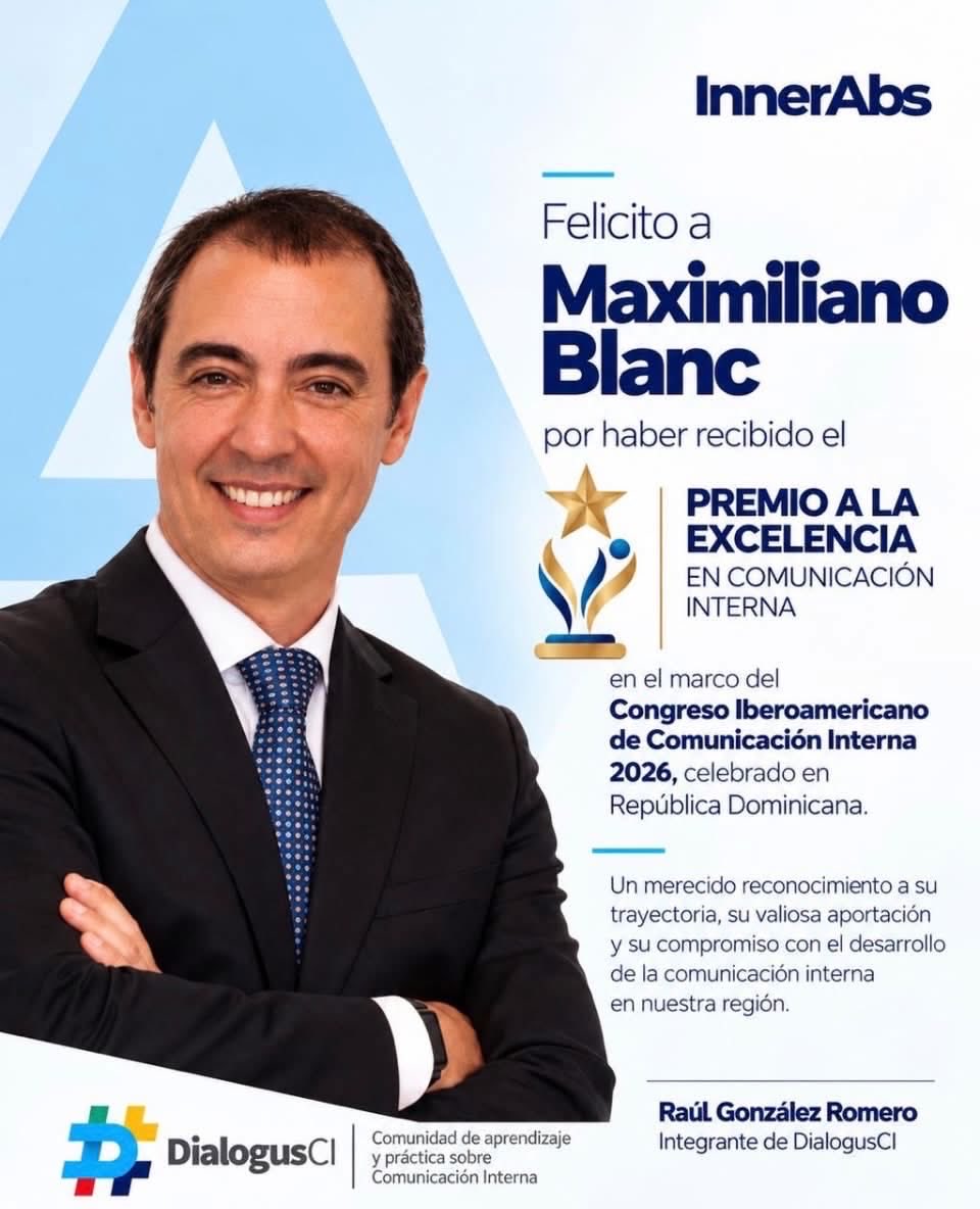 rgprofesional's tweet photo. Me da mucho gusto ver a @MaxiBlanc recibir el Premio a la Excelencia en #ComunicaciónInterna. Un reconocimiento muy merecido a años de trabajo, compromiso y aportación a nuestra profesión. 🎖️
Abrazo y felicidades, Maxi. Qué gusto verte recibirlo.
@DialogusCI #DirCom https://t.co/s26OehFT1t