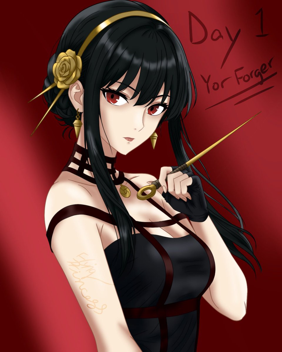 FlyingPrinPrin's tweet photo. My entry for Day 1 of @Artgerm’s #arttober2026.
The first waifu of the month is Yor Forger from Spy X Family. 
——
#yorforger #spyxfamily https://t.co/rxIEMwT8LC