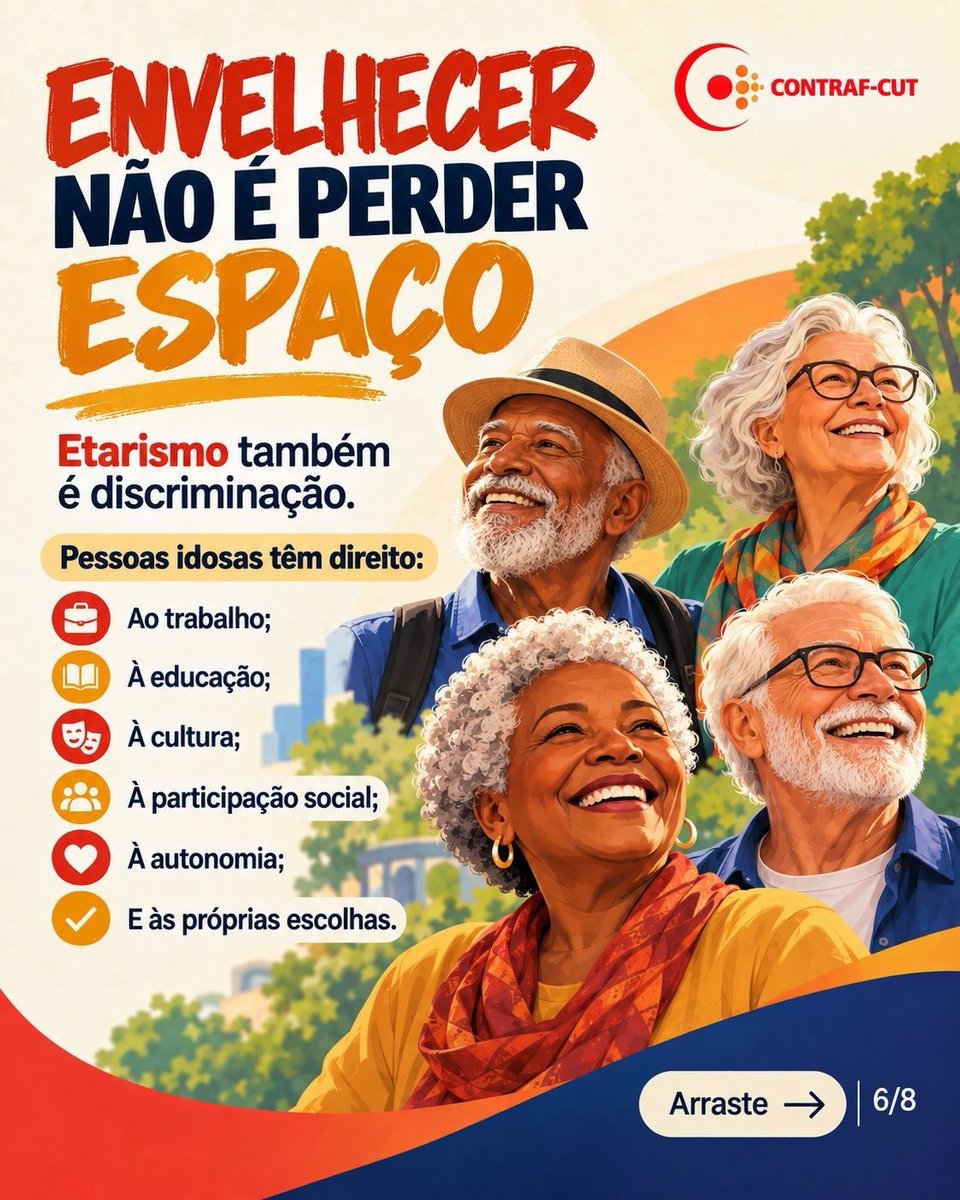 BancariosPb's tweet photo. [DIA DA PESSOA IDOSA]

👵🏽👴🏽 Viver mais é uma conquista. Viver bem é um direito.

O Brasil envelhece rapidamente. Já são cerca de 36 milhões de pessoas com 60 anos ou mais. E essa transformação exige muito mais do que celebrar o aumento da longevidade. https://t.co/0qgcVZzsPp