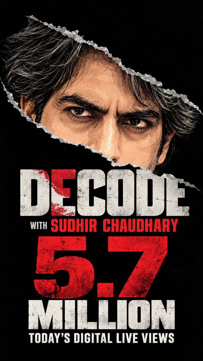 sudhirchaudhary's tweet photo. Tonight, when #FlyDubai and Capt. #SmitMachchar were dominating the conversation, millions chose DECODE for the story behind the story.
5.7 MILLION live digital views.
When the country wants answers, the audience knows where to look.
Data : @chromedm