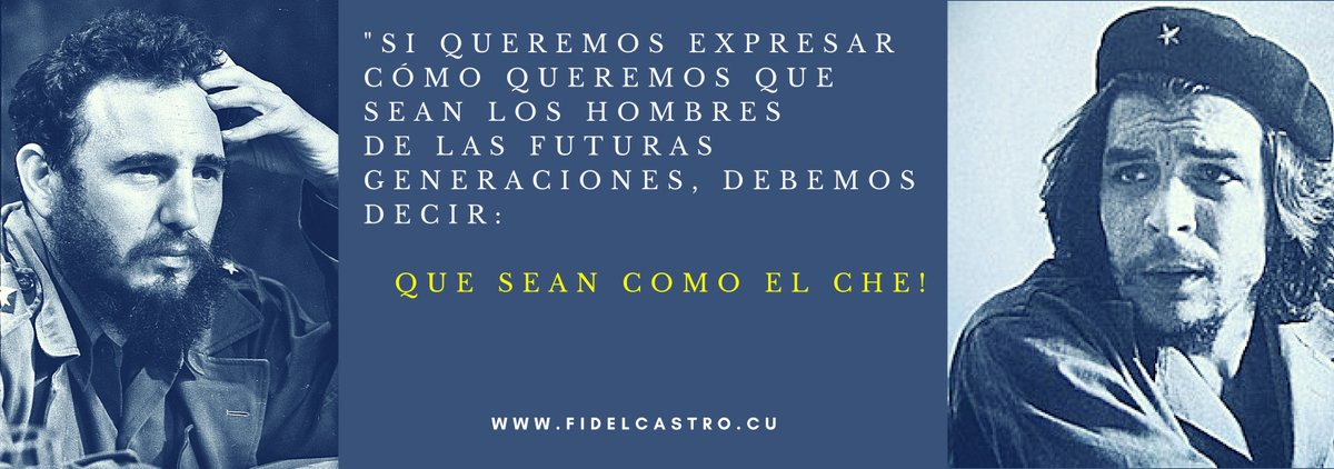 FSoldadodeIdeas's tweet photo. Palabras de admiración de #FidelCastro hacia #ErnestoCheGuevara

https://t.co/QcmpugRWrT
#100AñosConFidel #Cuba #SomosContinuidad #RevoluciónCubana https://t.co/gZxVtYd1Gd