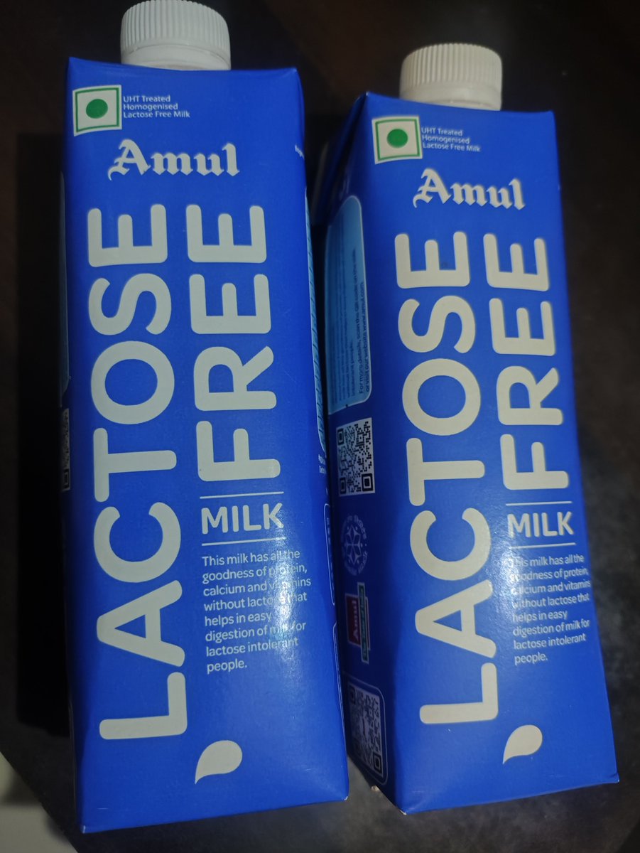 magicalpriya's tweet photo. @Amul_Coop  
I want to know if this "amul lactose free milk" is a original product or copy. Because from last few months when I order from Swiggy Instamart or blinkit i recieve different types of packaging. I remember the old packaging which was different n not used to be puff. https://t.co/VqulufJwZO