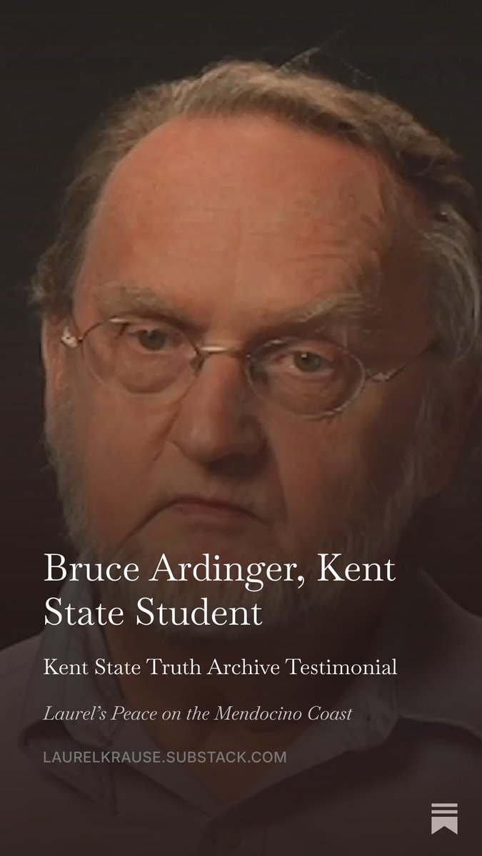 KentStateTruth's tweet photo. On Monday, May 4th Bruce Ardinger left his morning class just before noon to join other #KentState Univ students observing the protest on the Commons against the Vietnam war and the occupation of their Kent State campus by Ohio National Guard. @MendoCoast https://t.co/YssCqiX1Yl https://t.co/W3GZMWNHVA