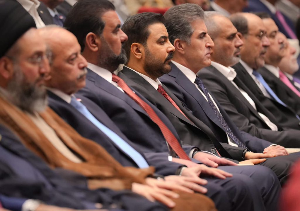RuwaydaMustafah's tweet photo. Kurdistan Region President Nechirvan Barzani attended the Sovereignty Day Conference in Baghdad on Thursday, joining Prime Minister Ali al-Zaidi and other Iraqi leaders at the event marking the end of the international coalition’s military mission. https://t.co/XJ65LZb06r