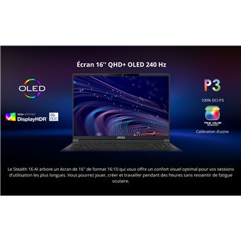 ArkTech_News's tweet photo. MSI Stealth 16 AI A2HWFG-070FR 16" QHD+ 240 Hz Intel® Core™ Ultra 7 32 Go RAM 1 To SSD Nvidia GeForce RTX 5060
à 2399€ au lieu de 2999€+10% offerts sur la cagnotte Fnac+ avec le code PC10
https://t.co/QWfsB2HfOH
#PC #Laptop #Code_promo #Promo #adhérents #BonsPlans https://t.co/2H9qyzIZ2X