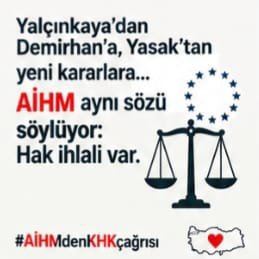 istkhk34's tweet photo. #AİHMdenKHKçağrısı
Zulmetmeyin artık diyor. https://t.co/JVw6lQcVvO