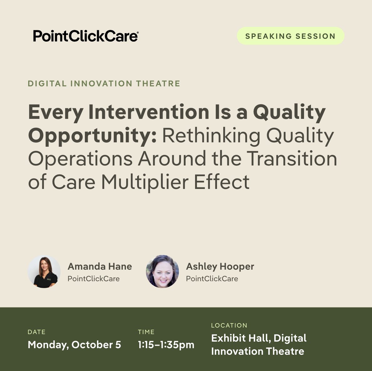 PointClickCare's tweet photo. Care gaps show up in claims weeks too late. At @NCQA, we're talking about closing that window.

Catch our session, "Every Intervention Is a Quality Opportunity," Mon 10/5, 1:15 PM, Digital Innovation Theatre.

Or find us at Booth #325 all week. https://t.co/LdSkt38qUM