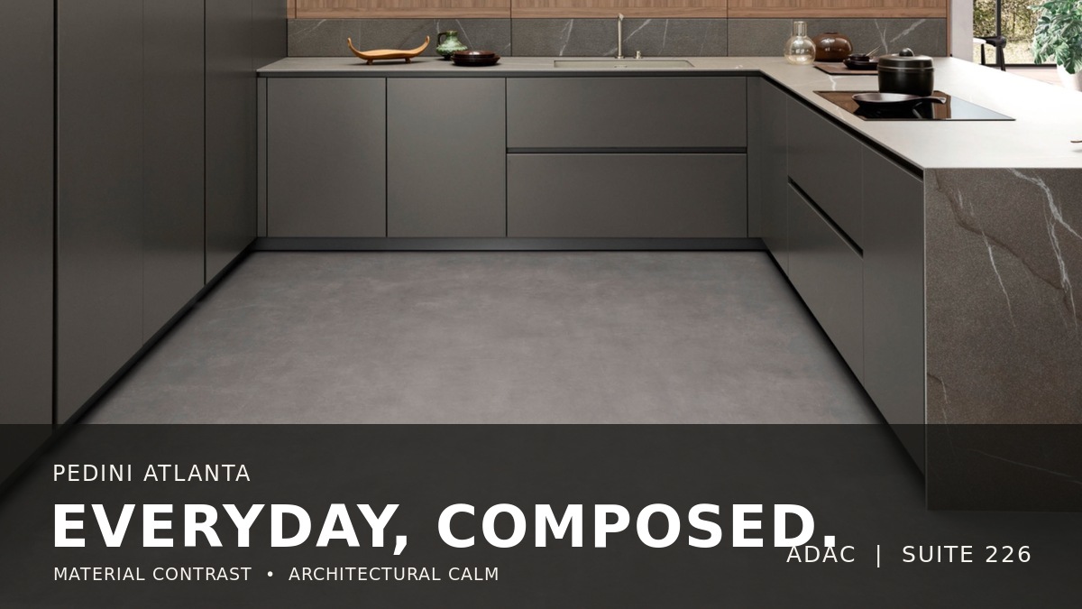 Pedini_Atlanta's tweet photo. Everyday, composed.
Pedini AROMA layers warm wood, deep matte cabinetry, and expressive stone into a calm, architectural kitchen built for daily life.
Visit Pedini Atlanta at ADAC, Suite 226.
#PediniAtlanta #Pedini #Aroma #ItalianKitchens #AtlantaDesign #ADACAtlanta #DiscoverADAC https://t.co/UYZGrgSg9X