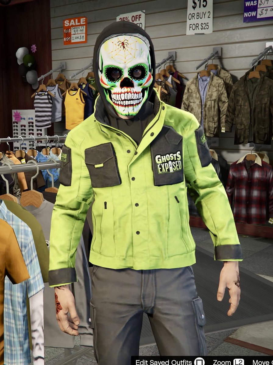 IICDGII's tweet photo. So, if you do the weekly challenge -secure 2 bail office bounties, you unlock the green mask.
Then, if you complete the ghost exposed challenge you will unlock the jacket. 
And make a good amount of cash 🤑
#gta #gtaOnline #gta5 https://t.co/T3jsNQ2gmx
