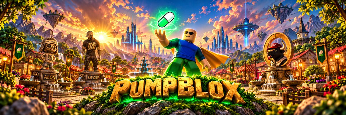 PumpBloxonsol's tweet photo. Introducing PumpBlox 

We’re officially live.

PumpBlox is a multiplayer open world where you can level up, build houses, PvP other players and jump into different game modes to unlock skins, emotes & more.
You can also spend $PUMPBLOX on unique items in the item shop — tokens spent are fully burned. 🔥
Quick transparency note: Airdrops will be sent directly from the dev wallet. Because of this, some wallets receiving airdrops may show up as “insiders” on tracking platforms. These transfers are planned community airdrops from the dev wallet.

CA:
9fSncMMvKNcr8T4VBGsk8rBQrKqkRGCFBNWgTTiCpump
We’ve got a lot planned. Welcome to PumpBlox 🎮