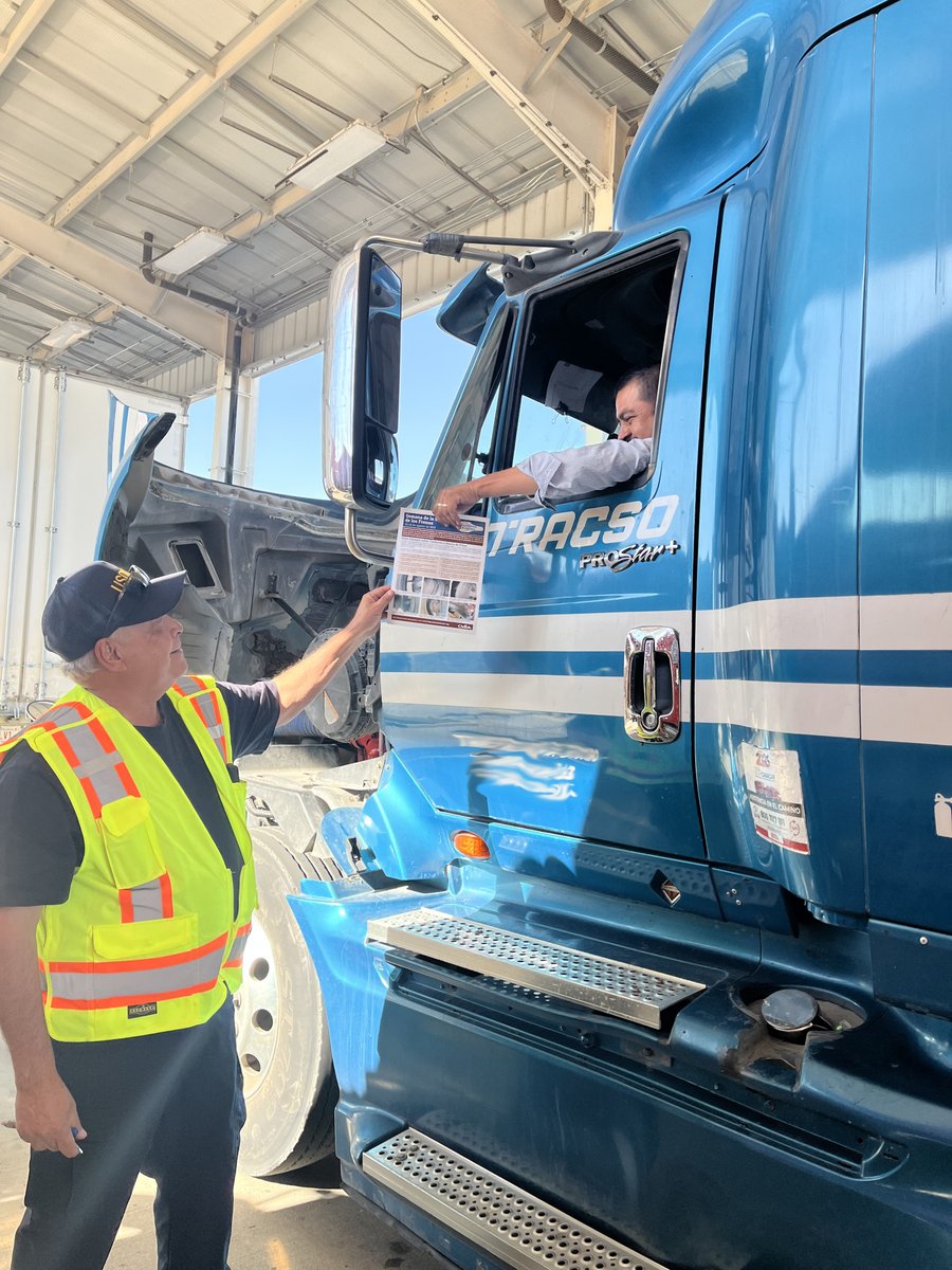 FMCSA's tweet photo. Brake safety matters - every day and for every driver on the road.

During #CVSABrakeSafetyWeek earlier this year, FMCSA inspectors at the Santa Teresa Port of Entry in New Mexico checked commercial vehicle brake systems and shared practical brake safety tips with CMV drivers.

A brake check today can help prevent a crash tomorrow.