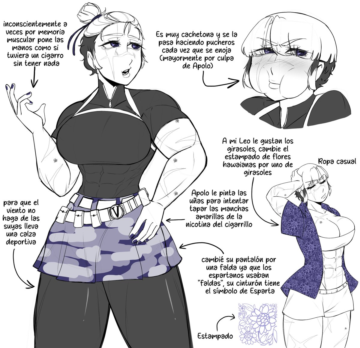 yuuchan1432021's tweet photo. no me gusta como quedan mis dibujos cuando se ven las uniones de las orejas así que le puse esos pelitos, las puntas están blancas para referenciar la barba del diseño original (hice al revés el símbolo perdón kkk) y si... Leo tiene ¡MUSLOTES! https://t.co/xrbBsqh5te