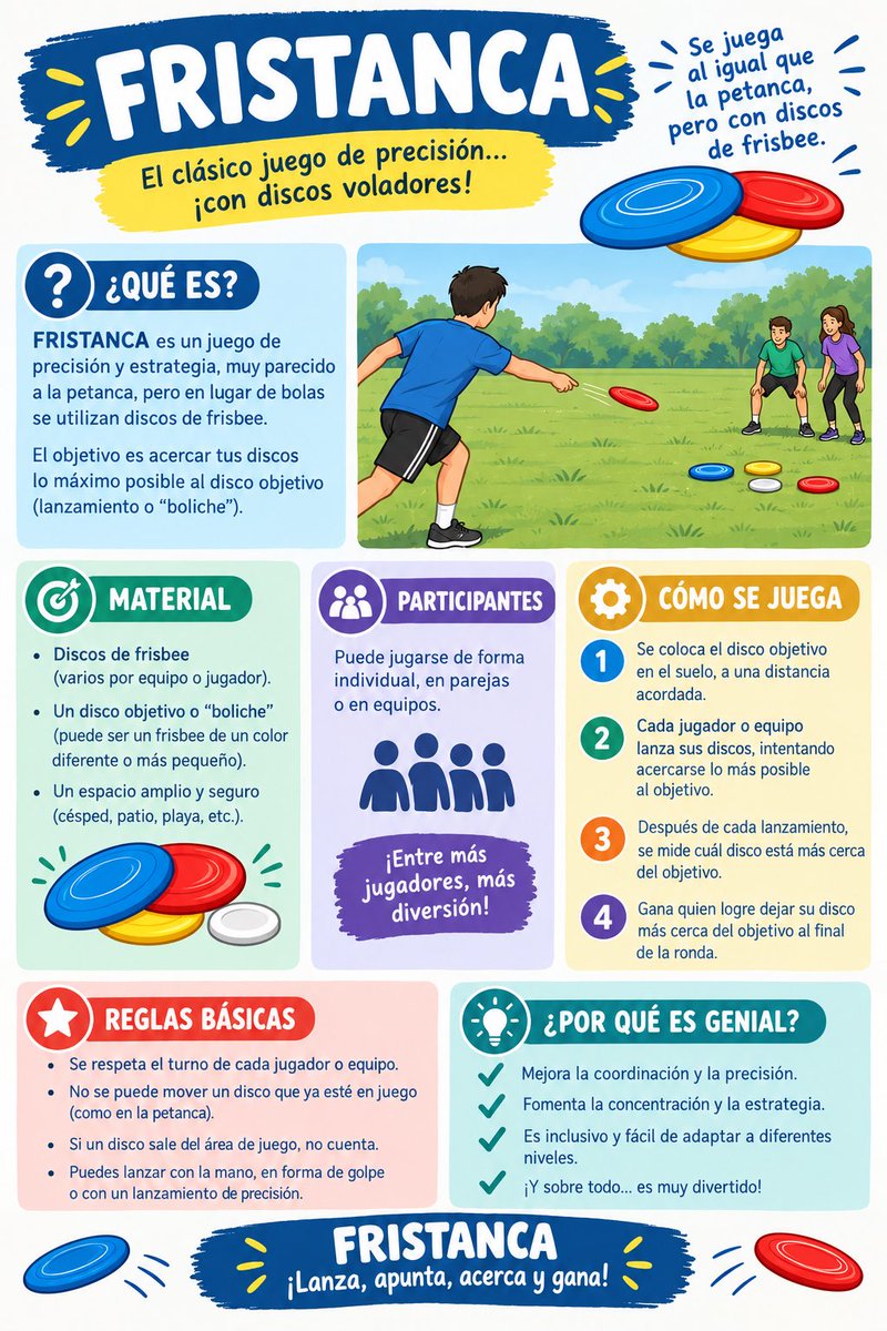 gustavolorente1's tweet photo. FRISTANCA. Ya lo he hecho con otros materiales pero con  frisbees reciclados hay que adaptar los lanzam (por el vuelo y el deslizamiento).  Lanzar con la no dominante es  complicado. Transferible a Disc it, Kam jam, Ultimate, Rosquilla  #edufis #physed #familiaedufis #reciclaje https://t.co/ooXh3opwOv