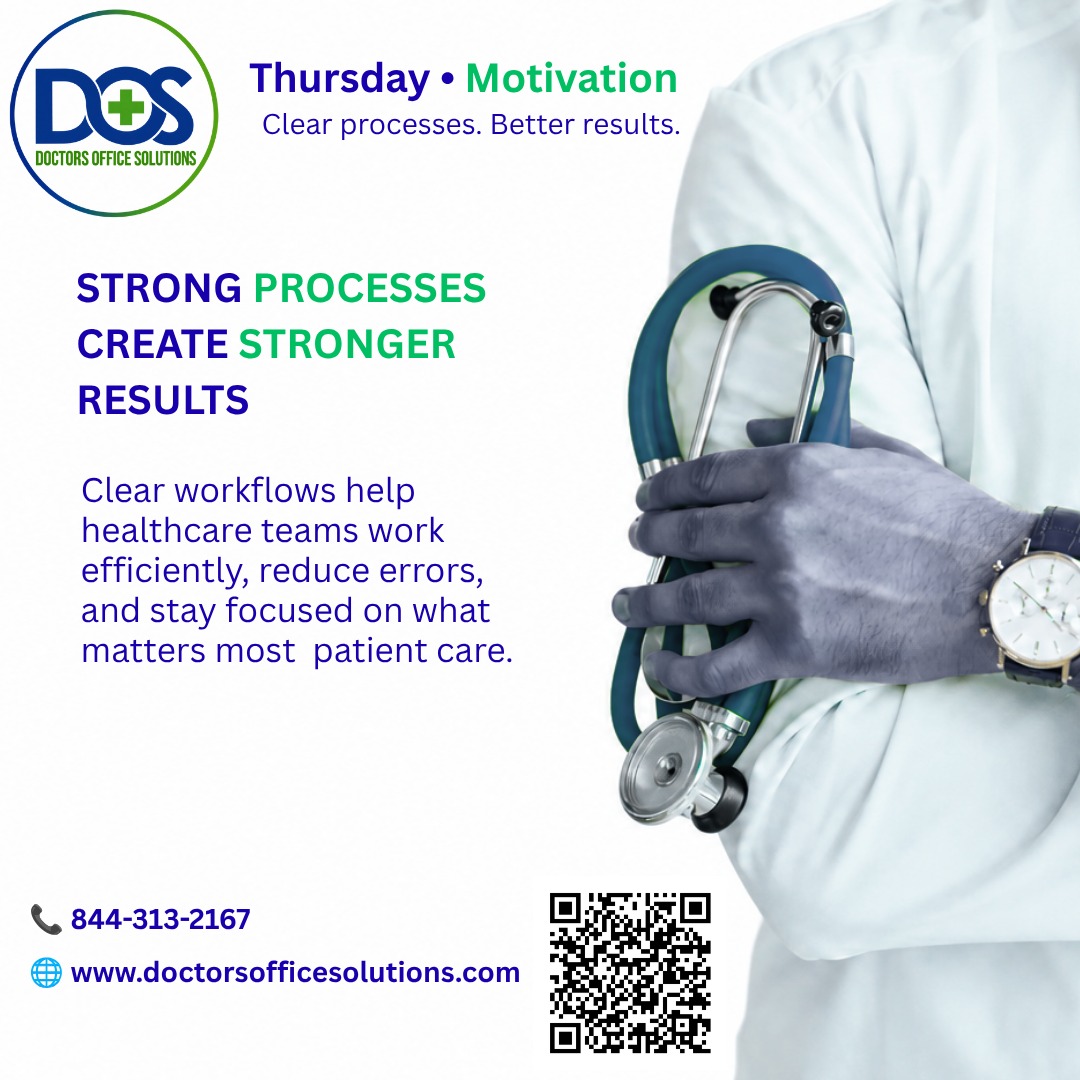 DoctorsOfficeS's tweet photo. Strong processes create stronger results.
Clear workflows help healthcare teams work efficiently, reduce errors and stay focused on what matters most patient care.

📞 844-313-2167
🌐 https://t.co/3pn0BWNYuS

#ThursdayMotivation #Healthcare #DoctorsOfficeSolutions #MedicalBilling https://t.co/W3Flb79Z9R