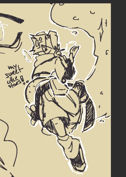 crowthefox9000's tweet photo. @Rat_in_wall might be a bit late but here's a sketch of em i did yesterdayyyy their vital instrument/s is their huge collection of can tabs and it's called Swarm of Starssssss still working on em but this is the base concept https://t.co/BI2nMCZ64Z