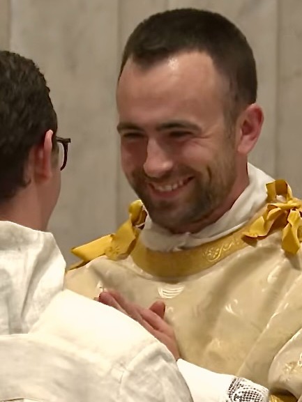 GreenBayDiocese's tweet photo. Look at the joy! We give thanks for Deacon Nicholas Vande Hey's YES! He was ordained to the Diaconate today at the Vatican in Rome, Italy. Please continue to keep Dcn. Vande Hey in your prayers as he continues to prepare for ordination to the priesthood. Thanks be to God!  🙌 https://t.co/F5VwHGeWpn