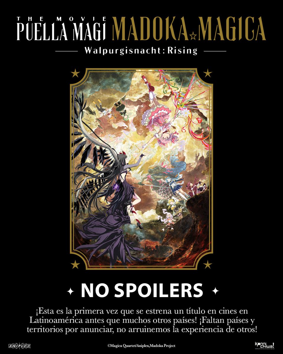 KonnichiwaFest's tweet photo. ¡Esta es la primera vez que se estrena un título en cines en Latinoamérica antes que muchos otros países!

¡Faltan países y territorios por anunciar, no arruinemos la experiencia de otros! https://t.co/UXfd5fQyBi