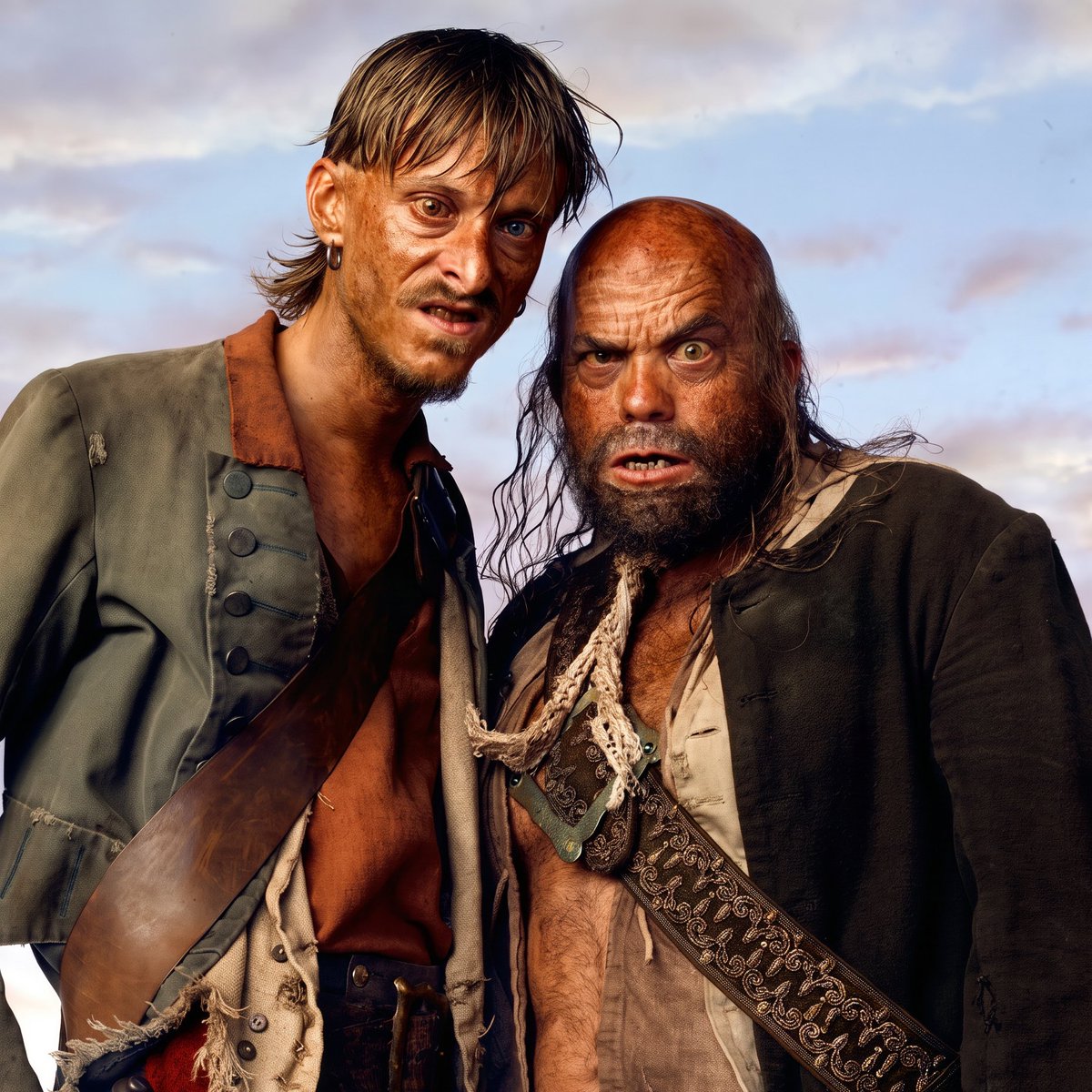 CoveredGeekly's tweet photo. Fans want these two legends to return alongside Johnny Depp's Jack Sparrow in Pirates of the Caribbean 6

Mackenzie Crook and Lee Arenberg's Ragetti and Pintel https://t.co/N4cBbYag0L